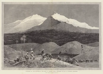 Ruwenzori, neboli The Mountains of the Moon, ve střední Africe, objevené expedicí pana HM Stanleyho